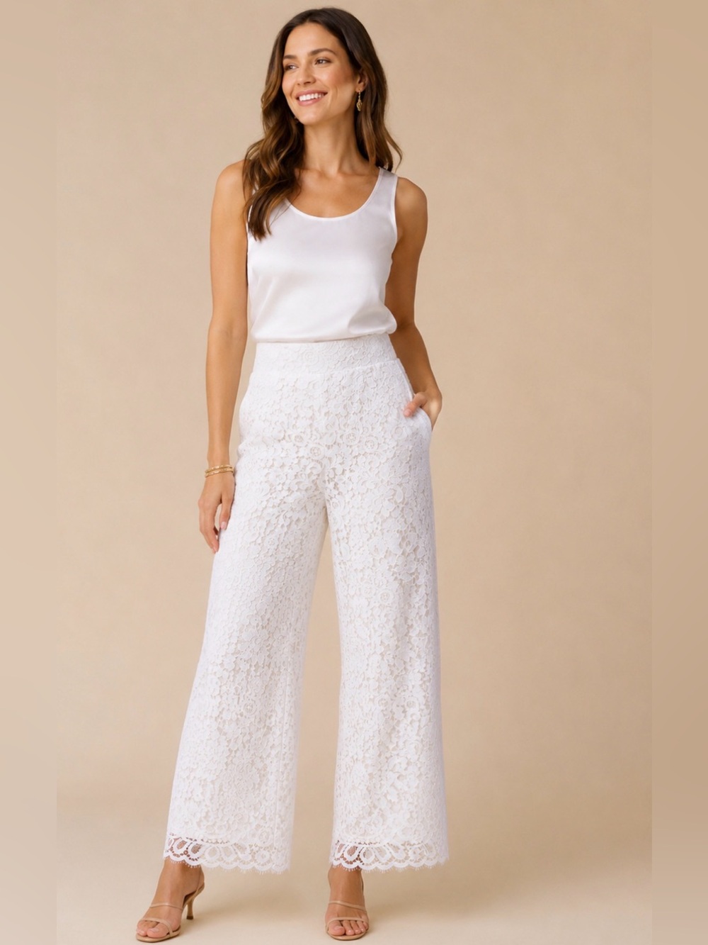 ISAAC MIZRAHI LACE PANTS NEW WITHOUT TAG